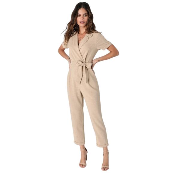 Lulus Beige/Cream Jumpsuit | Size S - Picture 6 of 9